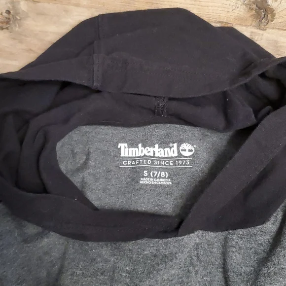 Timberland long sleeve hooded crew neck heavyweight knit top tshirt - Picture 5 of 7